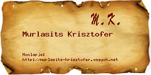 Murlasits Krisztofer névjegykártya